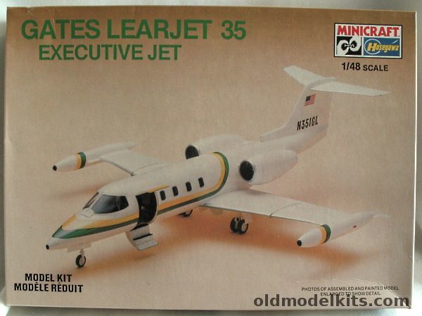Hasegawa 1/48 Gates Learjet 35, 1169 plastic model kit